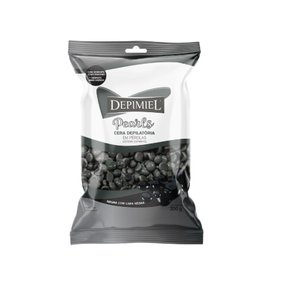 02 cera depilatoria em perolas depimiel lama negra 200g