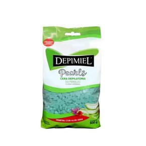 01 cera depilatoria em perolas depimiel aloe vera 500g
