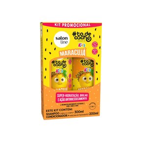 02 kit shampoo e condicionador salon line kids maracuja 300ml 200ml